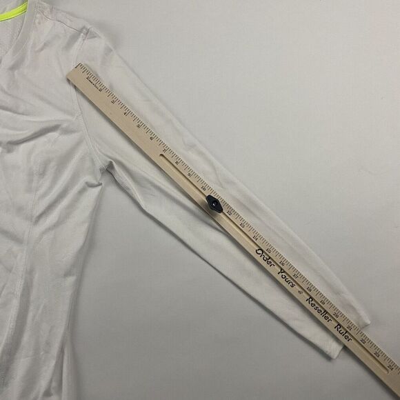 Old Navy Active Go-Dry White Running Lightweight Long Sleeve Mesh T-Shirt Sz S - Picture 3 of 9